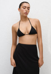 Bias Elastic Skirt - Black - Matteau